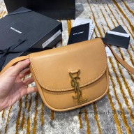 saint laurent kaia small satchel in calfskin 619740 apricot(original quality)