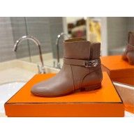 Hermes Neo Ankle Boots in calfskin nude