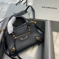 Balenciaga Black/gold Neo Classic mini Top Handle Bag in smooth calfskin 2021