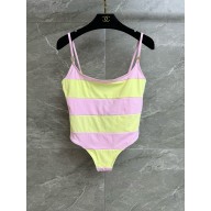 Chanel Stretch Jersey yellow & Pink Swimsuit P76186 2024