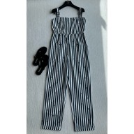Chanel Printed Cotton Poplin White & Black Jumpsuit P76211 2024