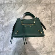 Balenciaga Neo Classic small Top Handle Bag green/gold 2020