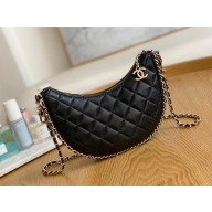 Chanel Small Hobo Bag in Lambskin AS3917 black 2023