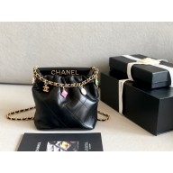 Chanel Small Bucket Bag in Lambskin, Resin AS3793 black 2023
