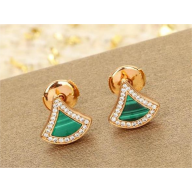BVLGARI DIVAS’ DREAM DIAMOND EARRINGS PINK GOLD/GREEN