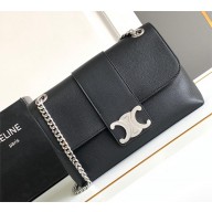 Celine Medium Victoire Bag in SUPPLE CALFSKIN Black/SILVER 2024