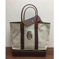 Goyard Logo Print Saint Louis Pertuis Reversible Tote Beach PM/GM Bag Burgundy