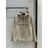 prada Printed Re-Nylon blouson jacket gray 2024
