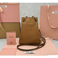 Miu Miu Nappa leather mini-bag 5NF460 Oak 2024