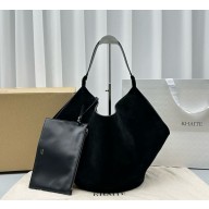Khaite Lotus suede tote black 2024