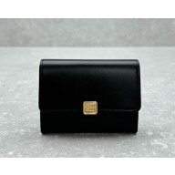 Miu Miu Black leather trifold wallet 1121-2024
