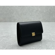 Miu Miu leather trifold wallet black 1121-2024ss