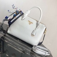 PRADA Calf leather TOTE bag 1BA157 white