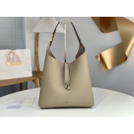 CHLOE Marcie hobo bag in grained leather gray 2025