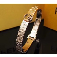 Fendi FF Logo Bracelet Pink Gold