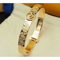 Fendi FF Logo Bracelet Gold