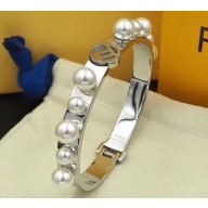 Fendi Pearl Bracelet Silver
