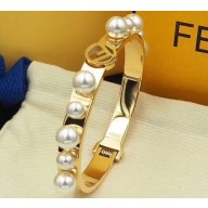 Fendi Pearl Bracelet Gold