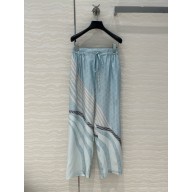 LOUIS VUITTON SKY BLUE Wave Print Pajama Pants 2025
