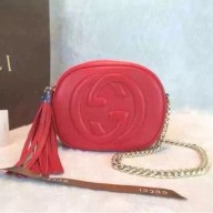 Gucci Soho leather mini chain bag 353965 Red