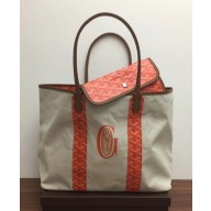 Goyard Logo Print Saint Louis Pertuis Reversible Tote Beach PM/GM Bag Orange