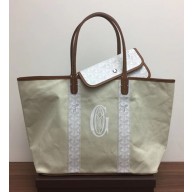Goyard Logo Print Saint Louis Pertuis Reversible Tote Beach PM/GM Bag White