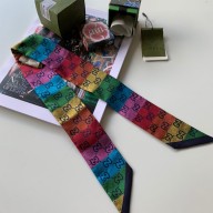 gucci GG Multicolor silk neck bow