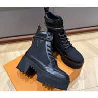 Louis Vuitton Laureate Platform Desert Boots in Textile Black 2023