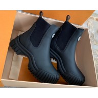 Louis Vuitton Ruby Flat Ankle Boots in Calf leather Black 2023
