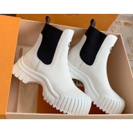 Louis Vuitton Ruby Flat Ankle Boots in Calf leather White 2023