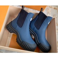 Louis Vuitton Ruby Flat Ankle Boots in Calf leather Blue 2023
