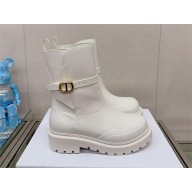 Dior white Calfskin and Rubber Empreinte Ankle Boot 2023