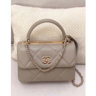 Chanel Trendy CC small Top Handle Bag A92236 gray 2022