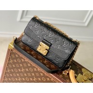 LOUIS VUITTON Monogram Empreinte cowhide leather Marceau Chain Bag M46200 black