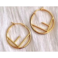 Fendi F Logo Earrings