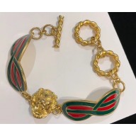 Gucci Metal Lion Head Bracelet