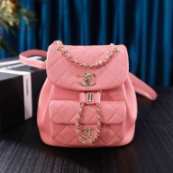 chanel mini sheepskin duma backpack pink AS2908
