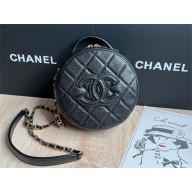 chanel Grained Calfskin & Gold-Tone Metal black Small Vanity Case AS3875 2023