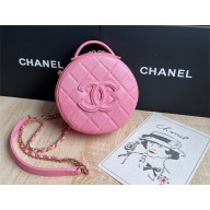 chanel Grained Calfskin & Gold-Tone Metal pink Small Vanity Case AS3875 2023