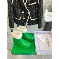 bottega veneta Biodegradable shearling ankle boots green