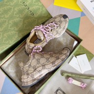 Gucci Women/Men GG print Run sneakers 725612 02 2023