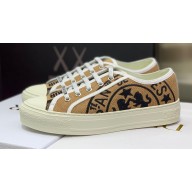 Dior Walk'n'Dior Low-Top Sneakers in Beige Jute Canvas Embroidered with Dior Union Motif 2022