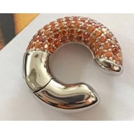 Fendi Fendioops Earrings Silver