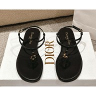 Dioriviera C'est Dior Thong Sandal black Calfskin 1111-2024