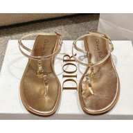 Dioriviera C'est Dior Thong Sandal gold Calfskin 1111-2024