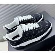 Chanel cotton sneakers black G46076 1113-2025