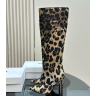 Dolce & Gabbana leopard-print jacquard knee-length boots 1113-2024