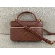 Saint Laurent GABY vanity bag in lambskin BARELY PINK(original quality)