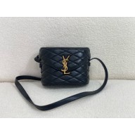 Saint Laurent june box bag in lambskin black(original quality)