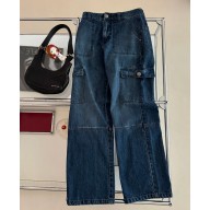 CHANEL BLUE JEANS WITH POCKET 2024